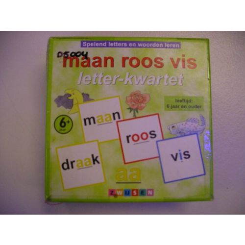 Maan roos vis letter-kwartet Maan roos vis letter-kwartet