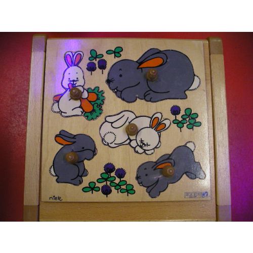 Puzzel met konijnen (hout) Puzzel met konijnen (hout)